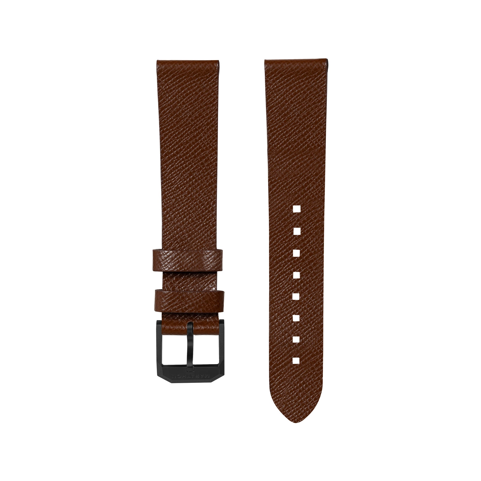 2-Piece Leather Strap, 20mm, Cognac, Anthracite Hardware