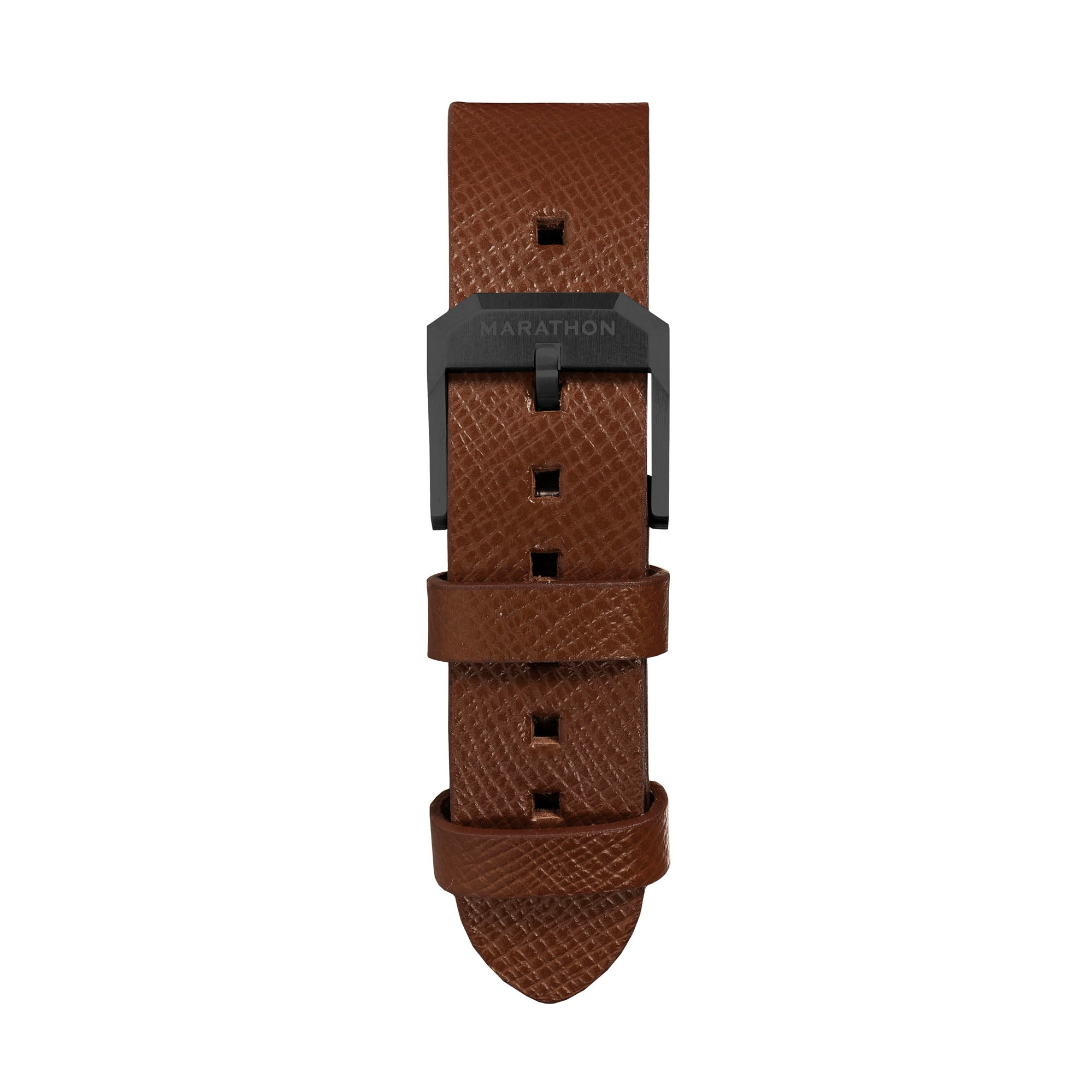 Bracelet en cuir 2 pièces, 20 mm, cognac, finitions anthracite