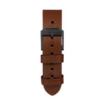 2-Piece Leather Strap, 20mm, Cognac, Anthracite Hardware