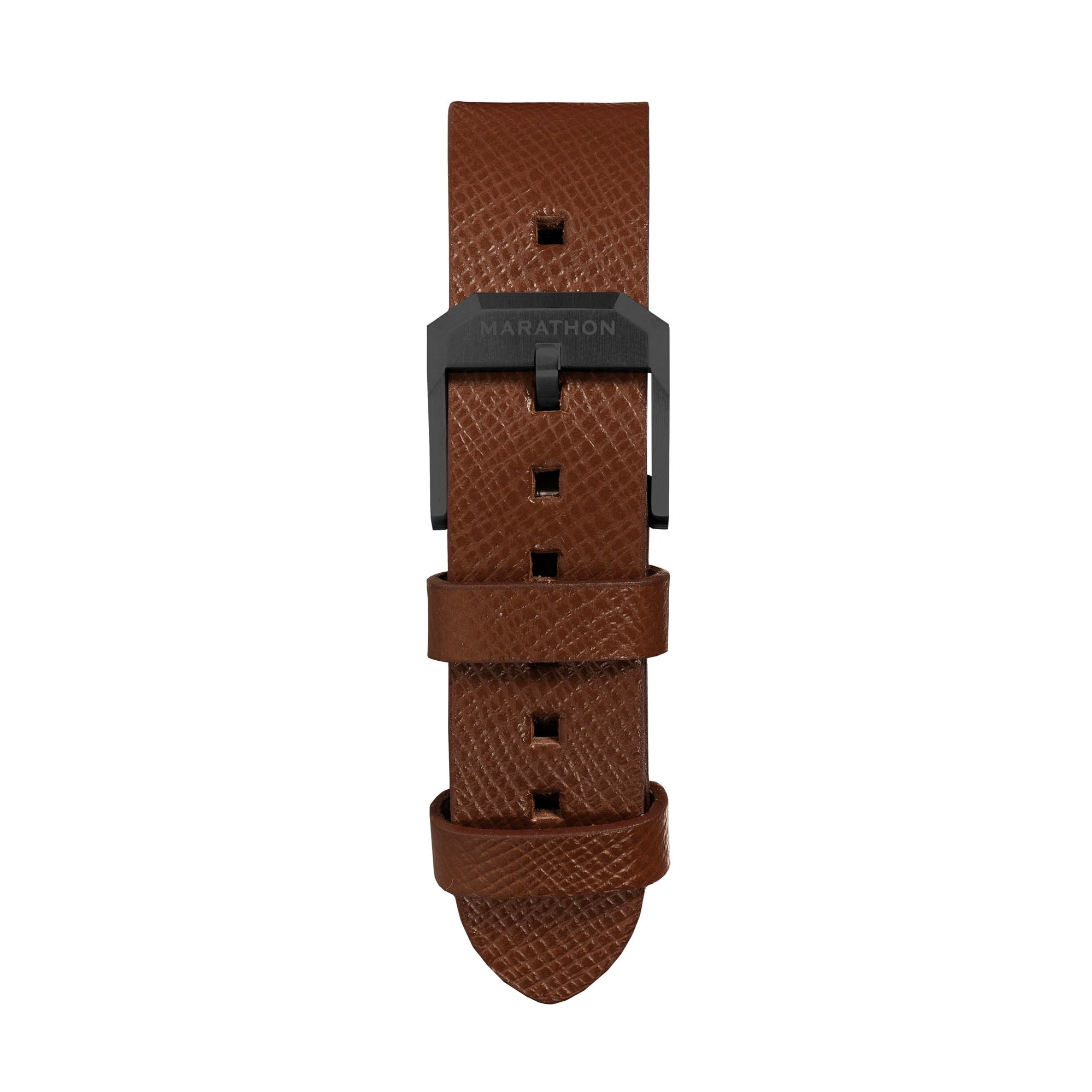 2-Piece Leather Strap, 20mm, Cognac, Anthracite Hardware