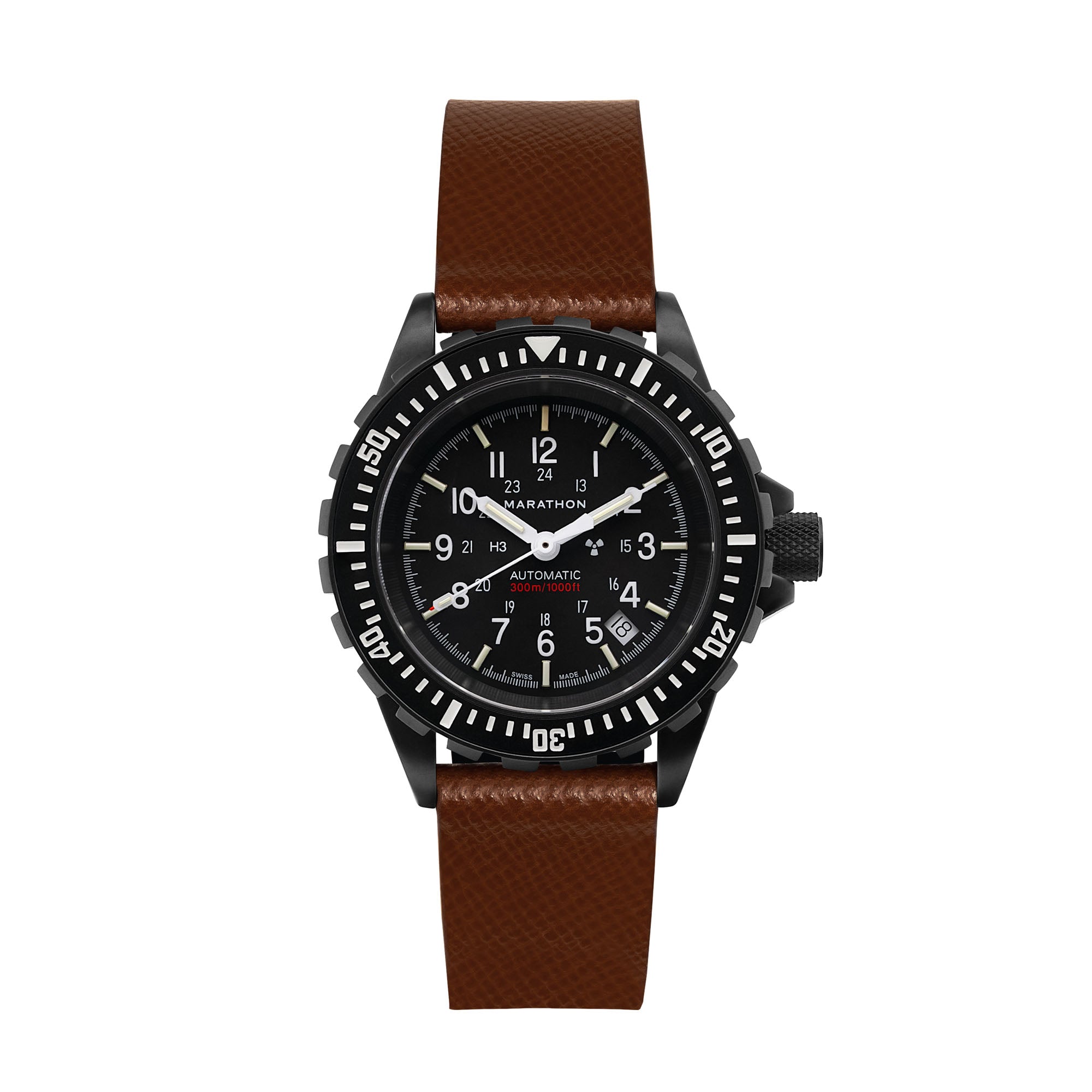 2-Piece Leather Strap, 20mm, Cognac, Anthracite Hardware
