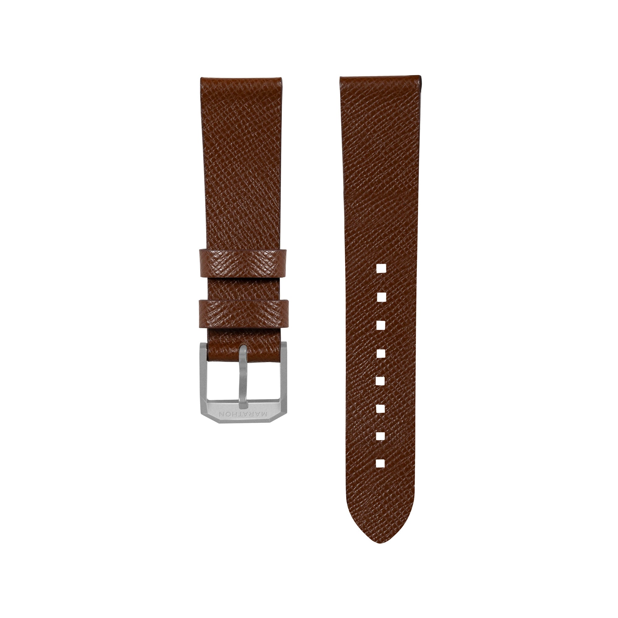 2-Piece Leather Strap, 20mm, Cognac, Parkerized Hardware image