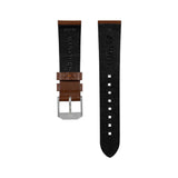 2-Piece Leather Strap, 20mm, Cognac, Parkerized Hardware image