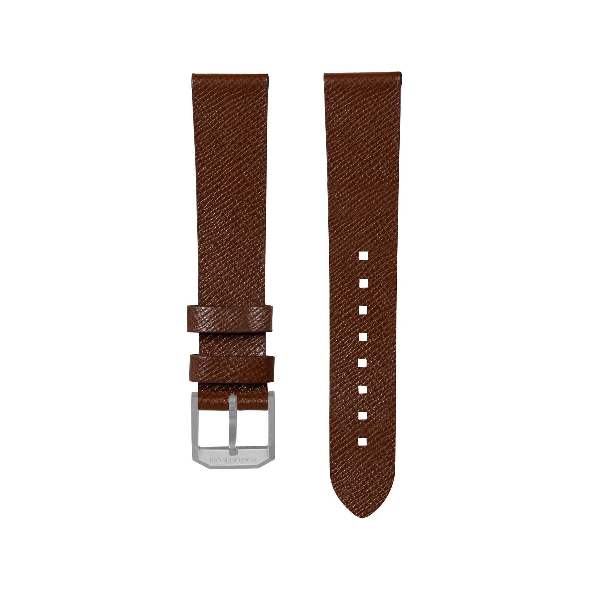 2-Piece Leather Strap, 20mm, Cognac, Parkerized Hardware image