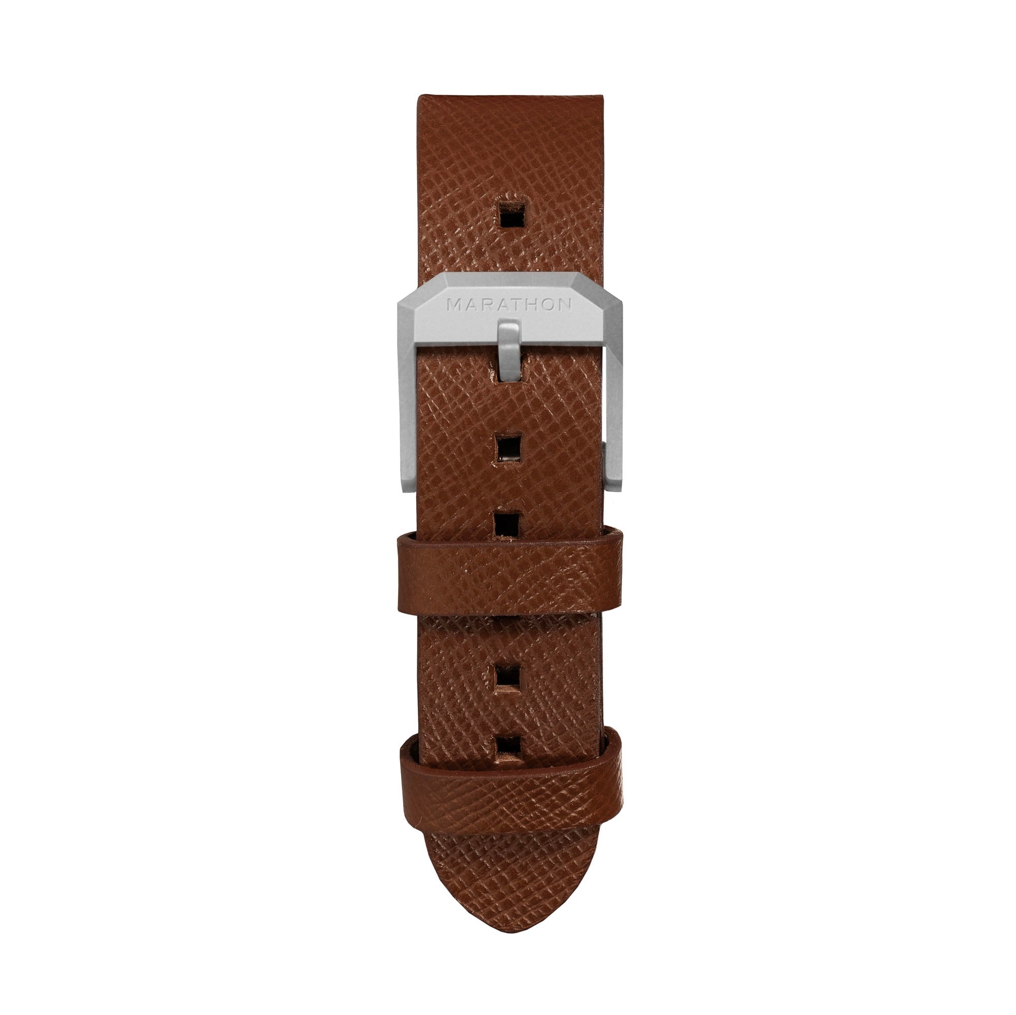 2-Piece Leather Strap, 20mm, Cognac, Parkerized Hardware image