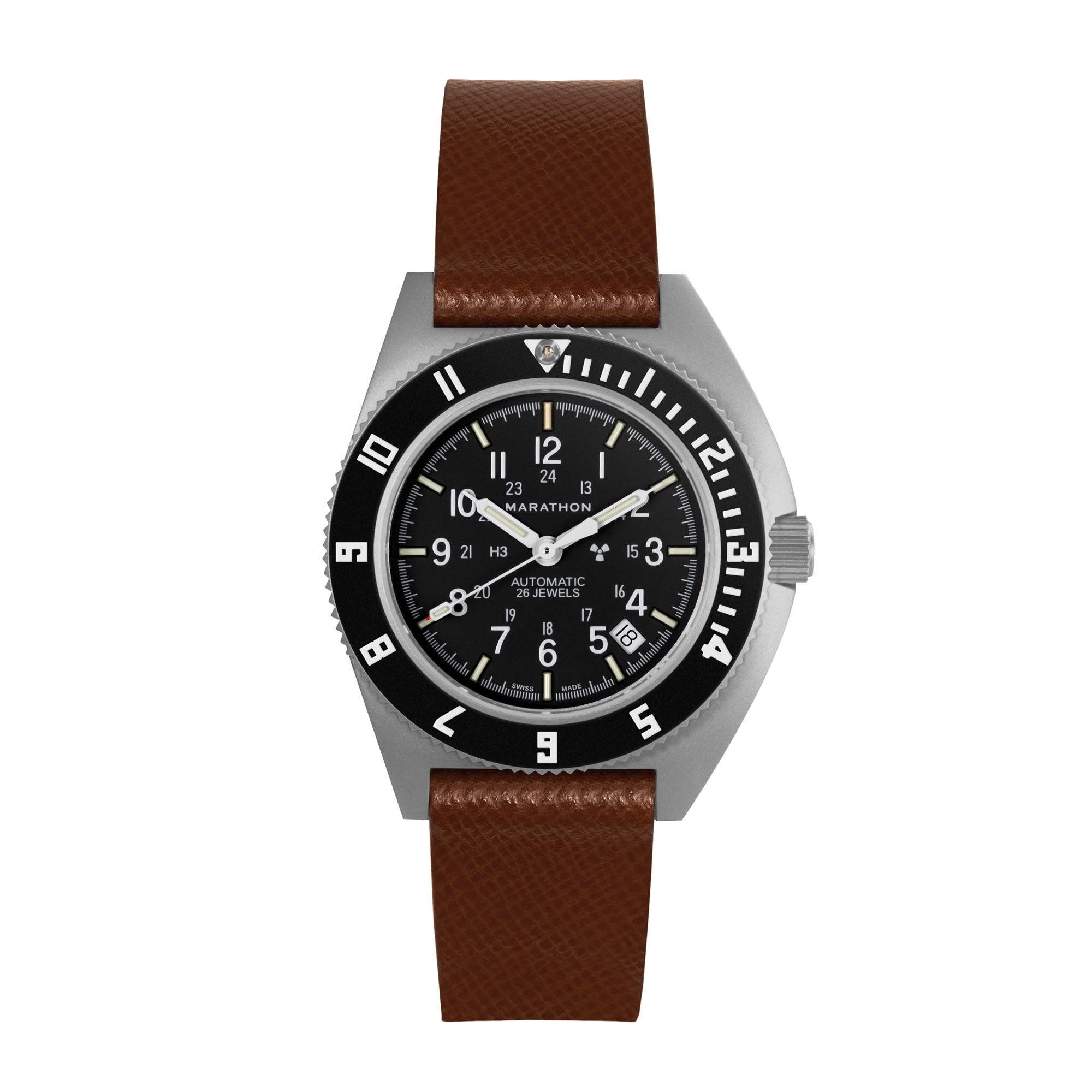 2-Piece Leather Strap, 20mm, Cognac, Parkerized Hardware image