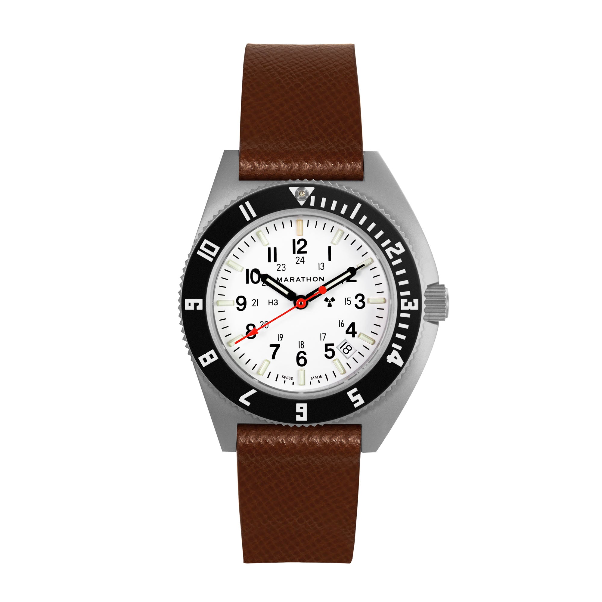 2-Piece Leather Strap, 20mm, Cognac, Parkerized Hardware image
