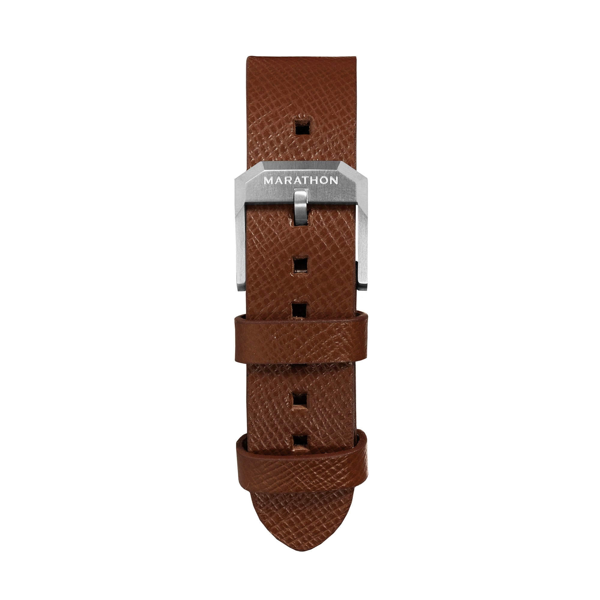 Bracelet en cuir 2 pièces, 20 mm, cognac, finitions brossées