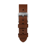 2-Piece Leather Strap, 20mm, Cognac, Brushed Hardware image