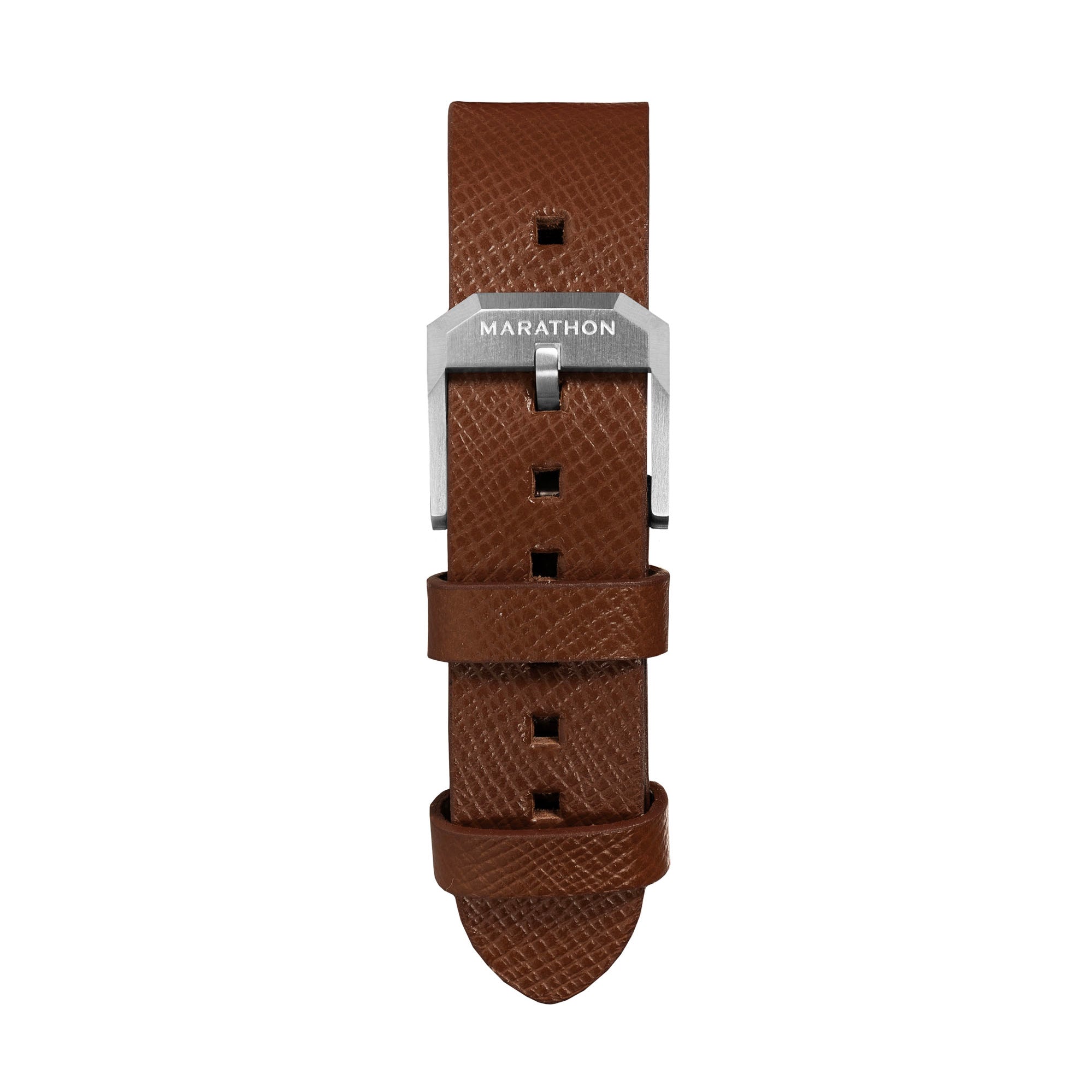 2-Piece Leather Strap, 20mm, Cognac, Brushed Hardware image