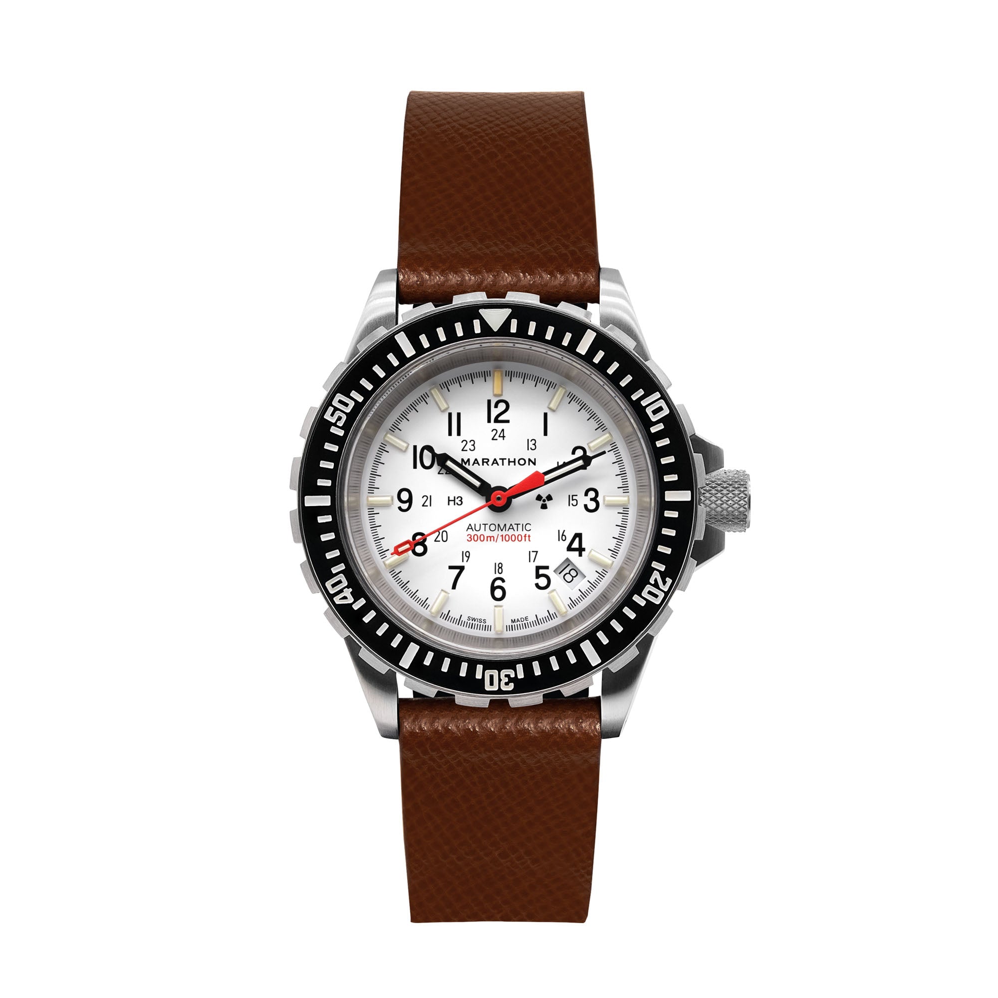 2-Piece Leather Strap, 20mm, Cognac, Brushed Hardware image
