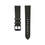 2-Piece Leather Strap, 20mm, Moss Green, Anthracite Hardware