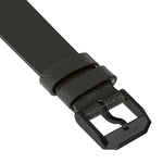 2-Piece Leather Strap, 20mm, Moss Green, Anthracite Hardware
