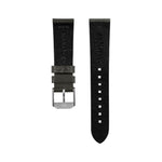 2-Piece Leather Strap, 20mm, Moss Green, Brushed Steel Hardware image