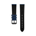 2-Piece Leather Strap, 20mm, Royal Blue, Anthracite Hardware