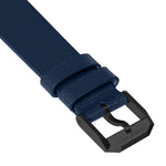 2-Piece Leather Strap, 20mm, Royal Blue, Anthracite Hardware