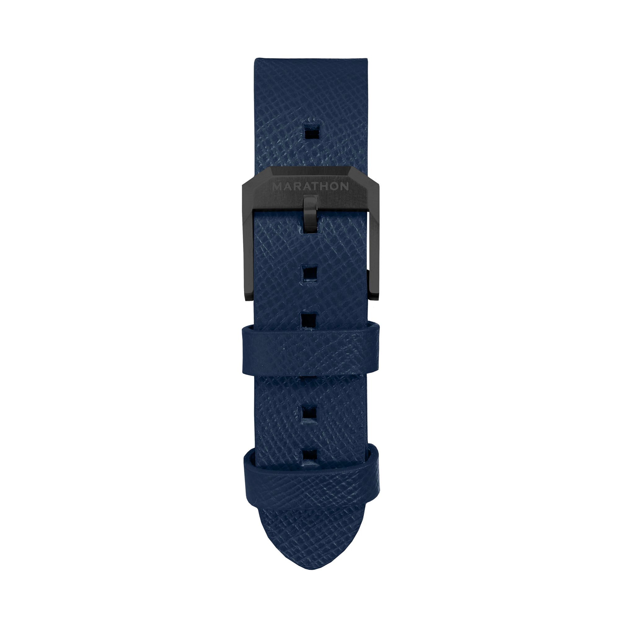 Bracelet en cuir 2 pièces, 20 mm, bleu roi, finitions anthracite