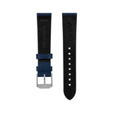 2-Piece Leather Strap, 20mm, Royal Blue, Parkerized Hardware image