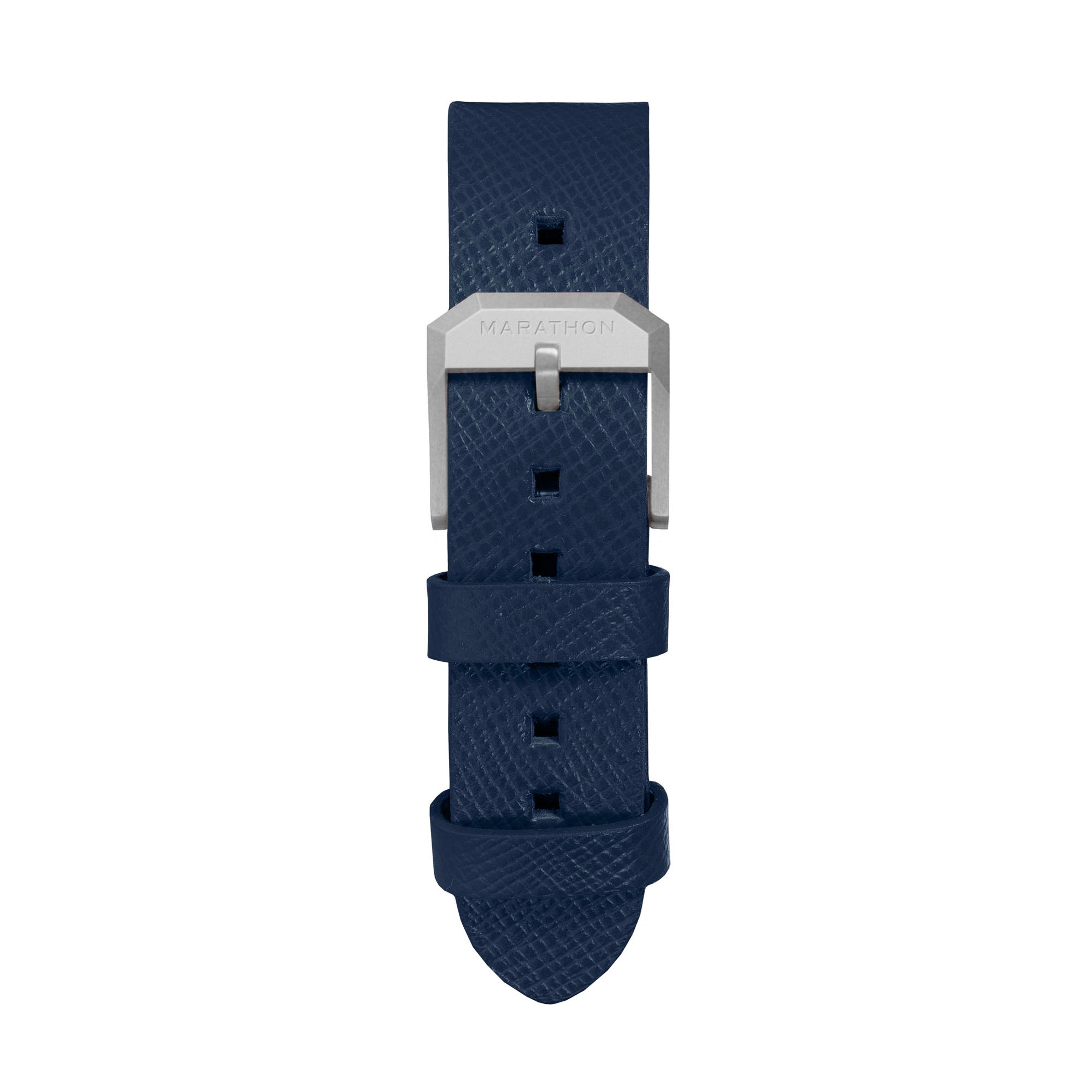 2-Piece Leather Strap, 20mm, Royal Blue, Parkerized Hardware image