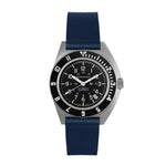 2-Piece Leather Strap, 20mm, Royal Blue, Parkerized Hardware image