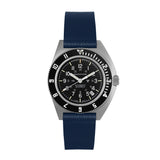 2-Piece Leather Strap, 20mm, Royal Blue, Parkerized Hardware image