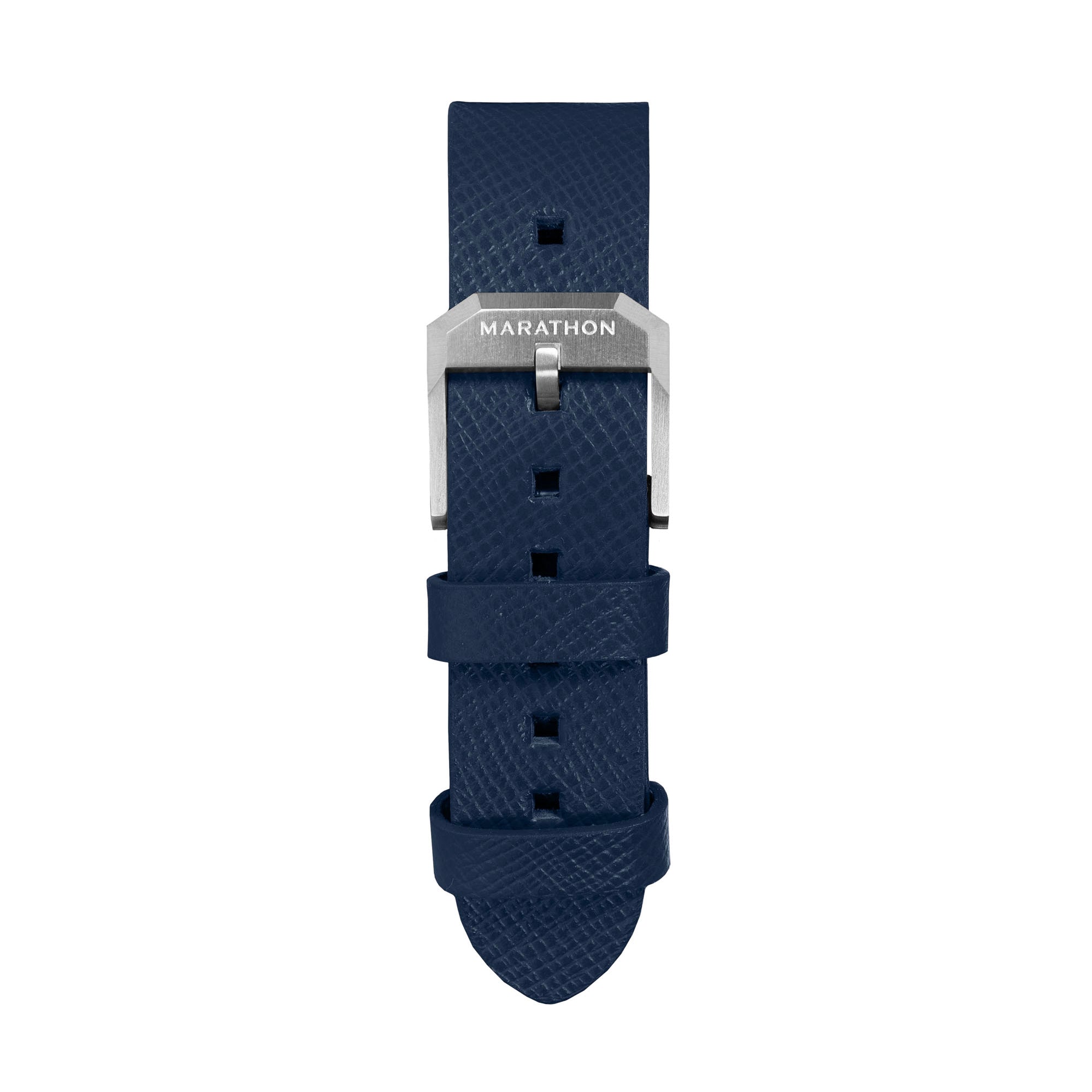 2-Piece Leather Strap, 20mm, Royal Blue, Brushed Steel Hardware image