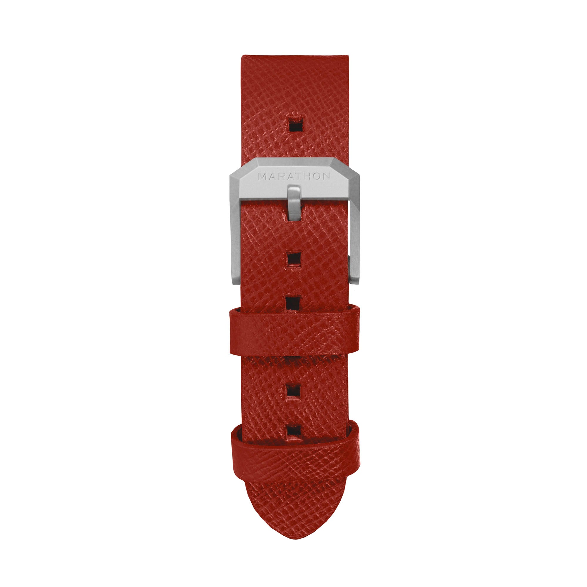 Bracelet en cuir 2 pièces, 20 mm, rouge Sénat, fermoir parkerisé
