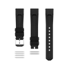 3-Piece Rubber Strap Kit, Black, 18mm