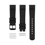 3-Piece Rubber Strap Kit, Anthracite, 20mm