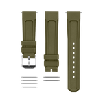 3-Piece Rubber Strap Kit, OD Green, 20mm