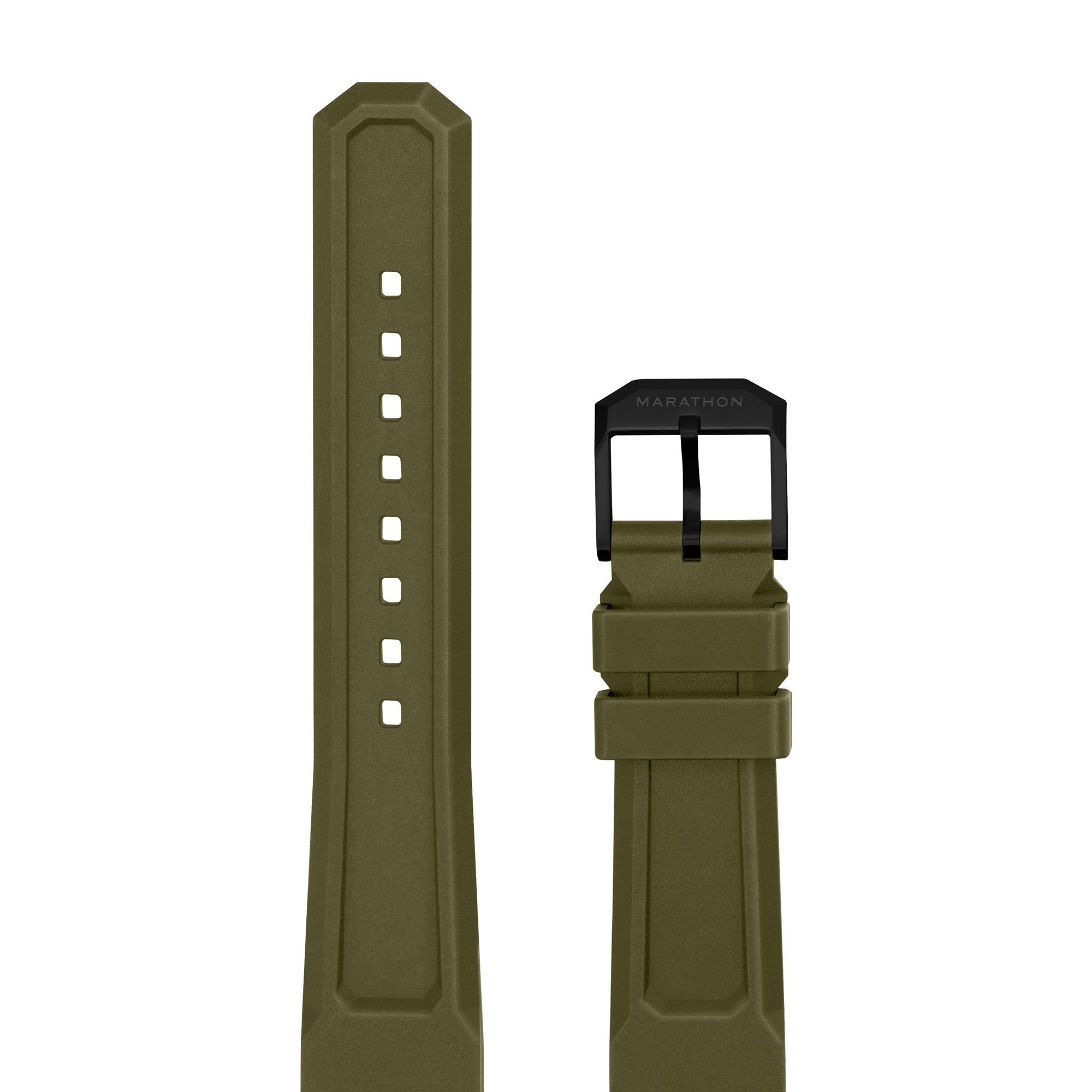 3-Piece Rubber Strap Kit, OD Green, Anthracite, 20mm