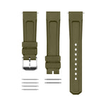 3-Piece Rubber Strap Kit, OD Green, 20mm image