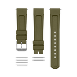 3-Piece Rubber Strap Kit, OD Green, Parkerized, 20mm