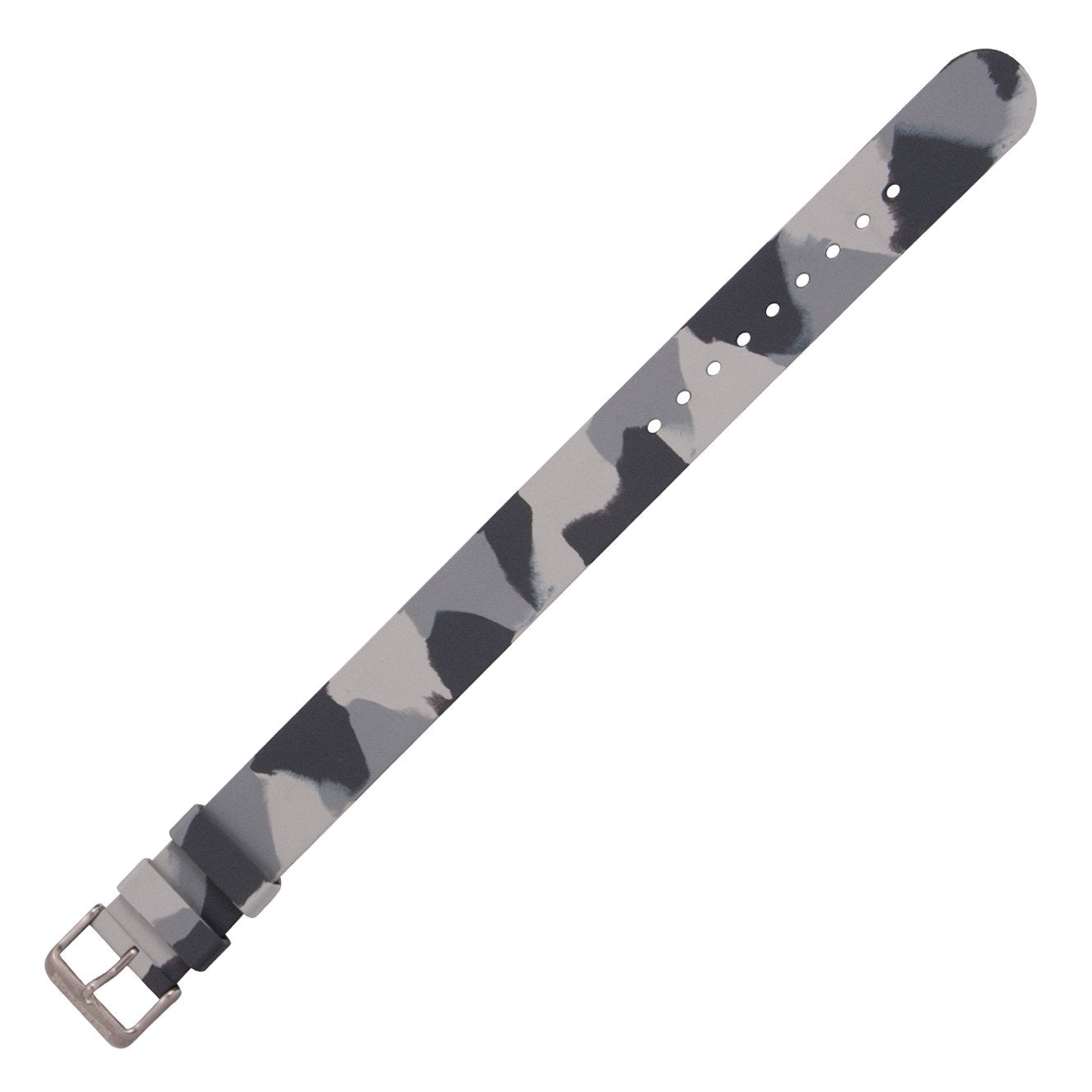 Single-Piece Rubber Strap, Grey Camo, 20mm image