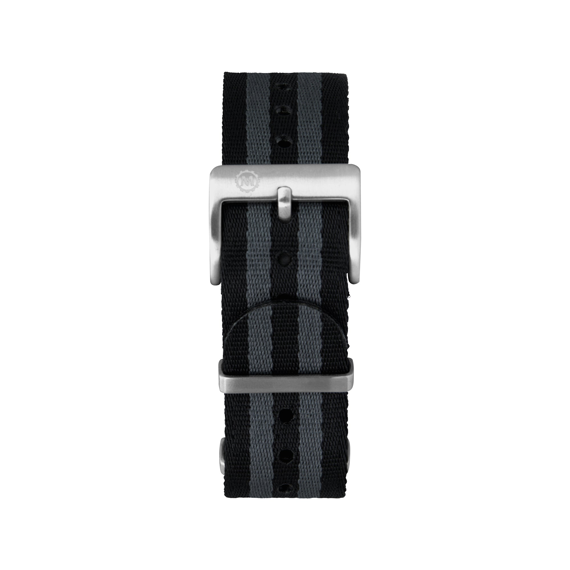 Seat-Belt Weave Nylon DEFSTAN Strap, Black & Grey, 20mm
