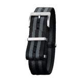 Seat-Belt Weave Nylon DEFSTAN Strap, Black & Grey, 20mm image