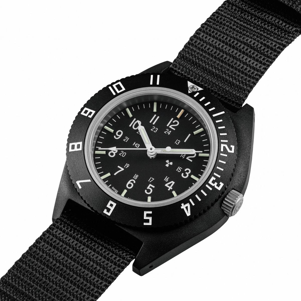 41mm CeraShell Quartz NAV on Ballistic Nylon Strap