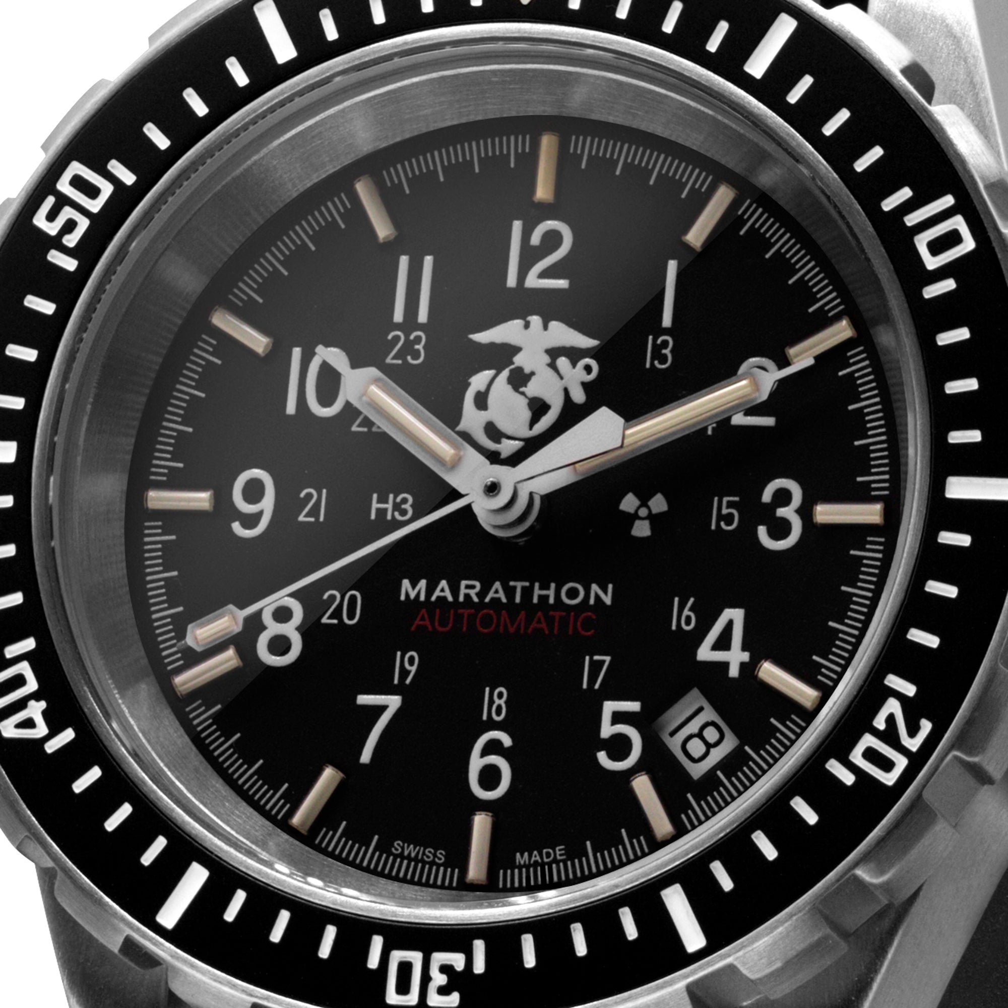 41mm Official USMC™ Large Diver's Automatic (GSAR) with Stainless Stee –  Marathon Watch