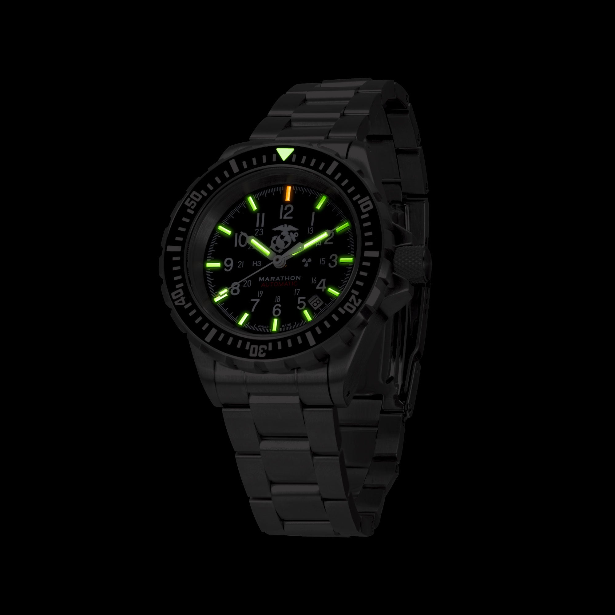 Grande montre automatique de plongée officielle USMC™ (GSAR) de 41mm avec bracelet en acier inoxydable image