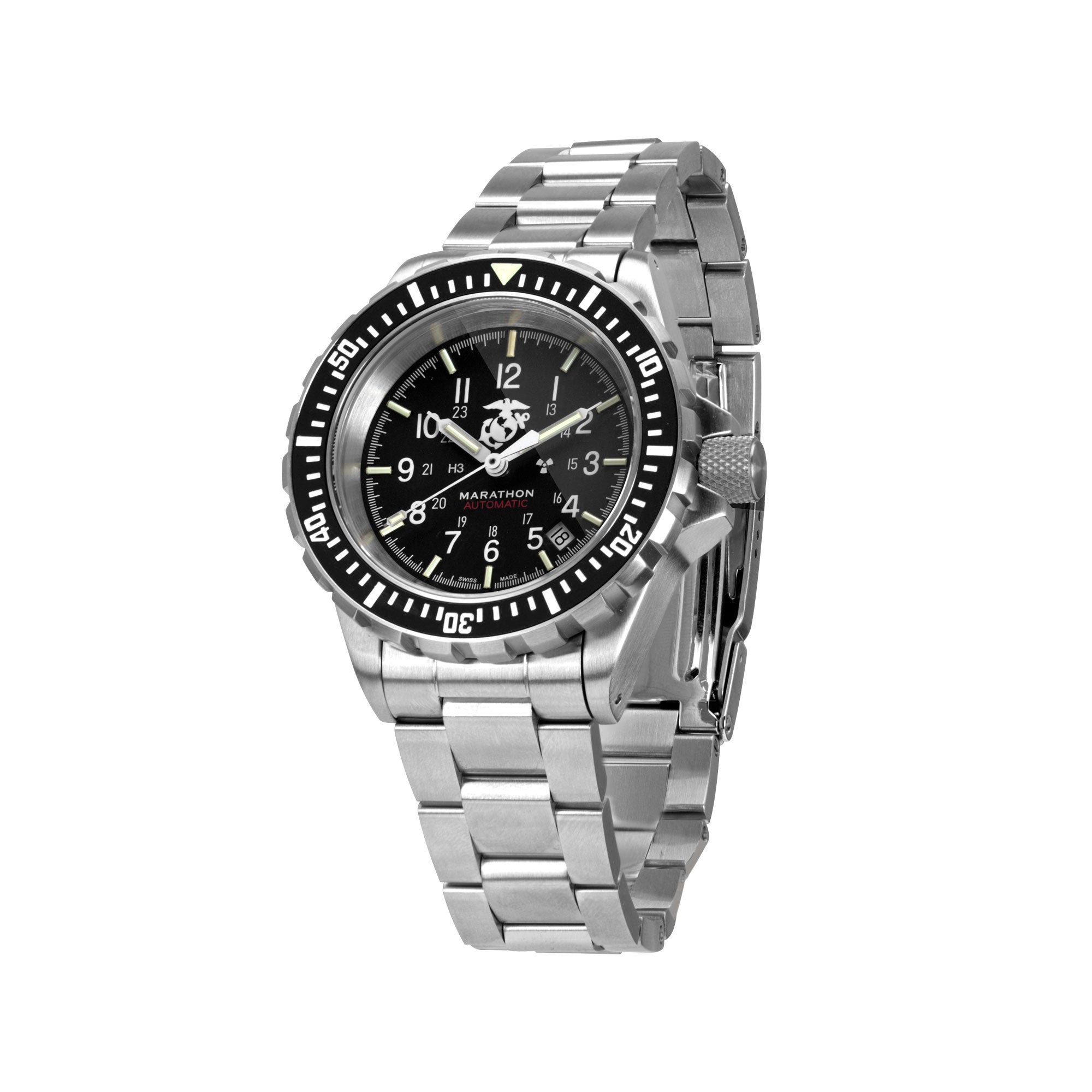 41mm Official USMC™ Large Diver's Automatic (GSAR) with Stainless Stee –  Marathon Watch