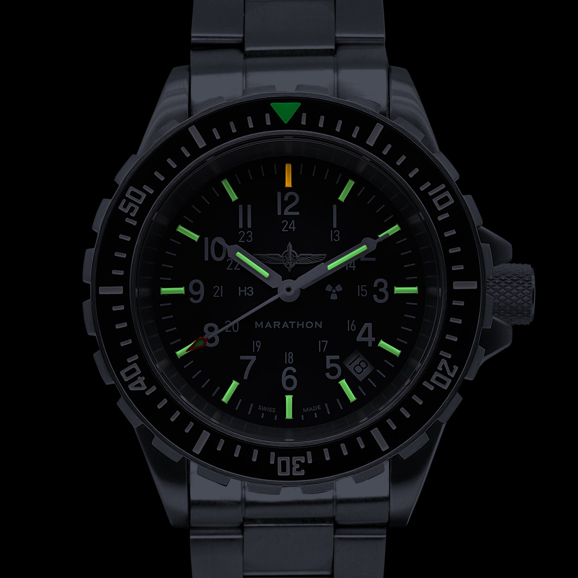 41mm Official Duvdevan Large Diver's Quartz (TSAR) with Stainless Steel Bracelet