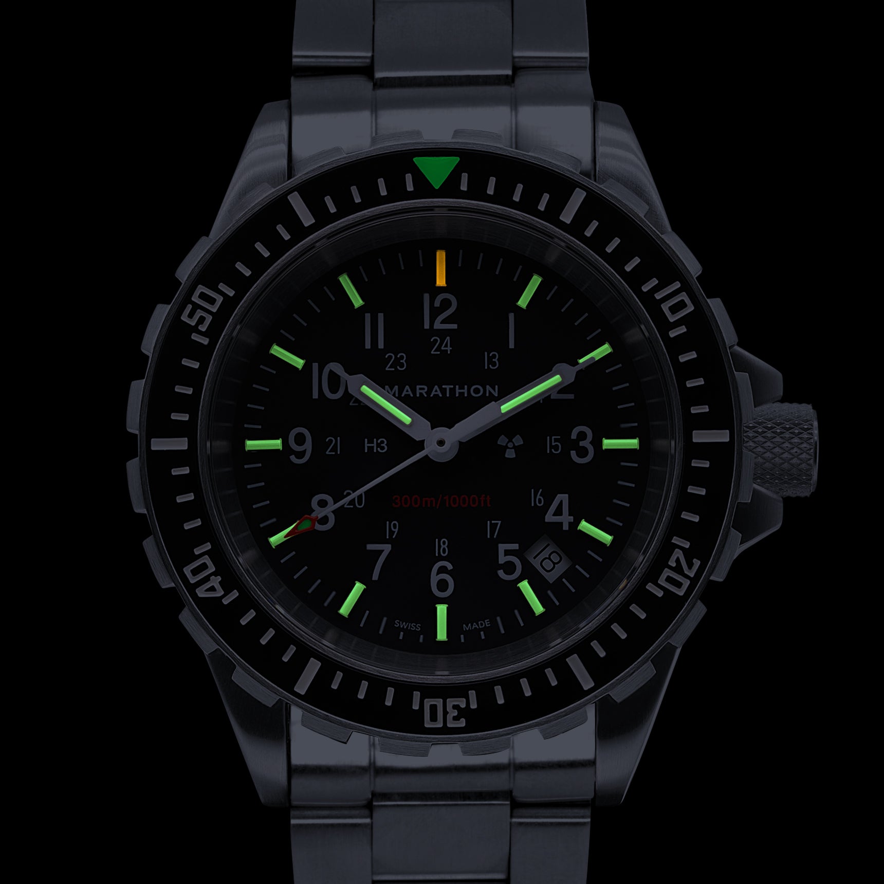 Cuarzo de buzo grande (TSAR) de 41mm con brazalete de acero inoxidable image
