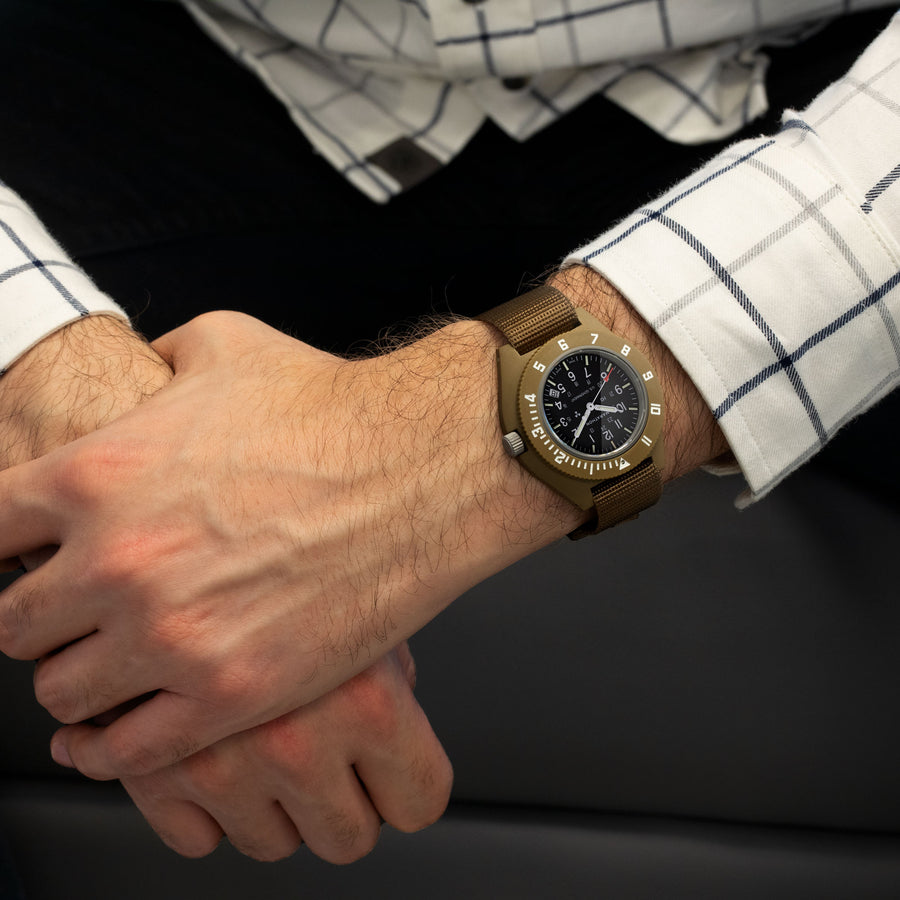 41mm Desert Tan Pilot's Navigator with Date