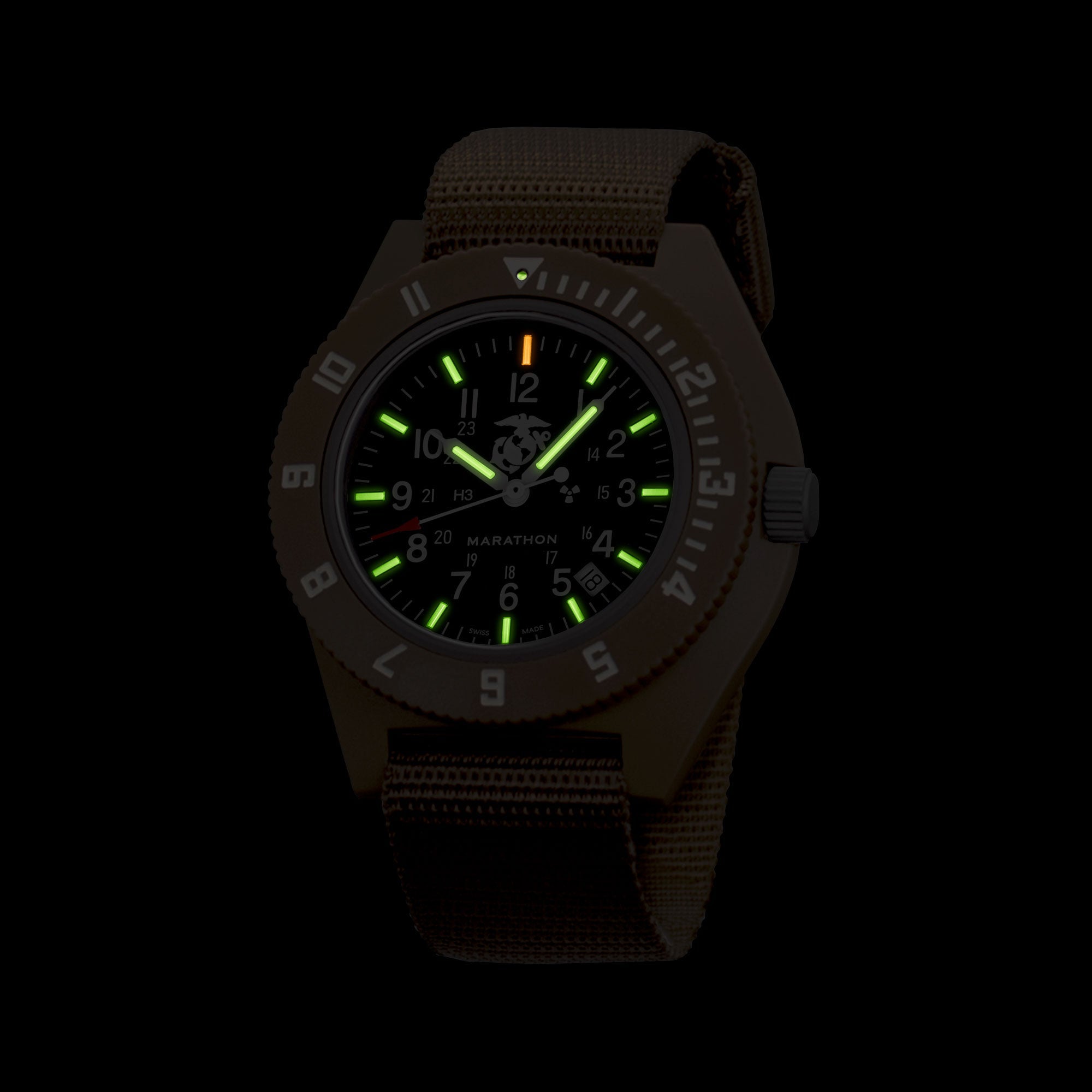Navegador oficial del piloto USMC Desert Tan de 41mm con fecha (cuarzo) image