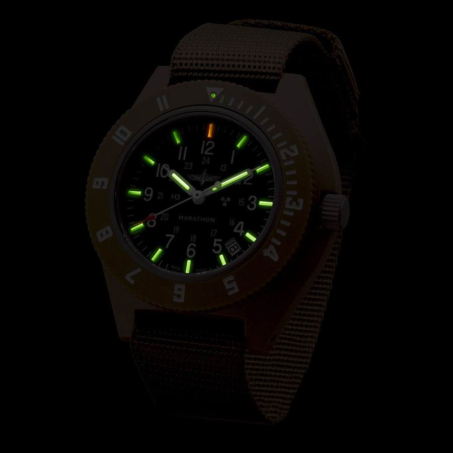 41mm Official Duvdevan Desert Tan Pilot's Navigator with Date
