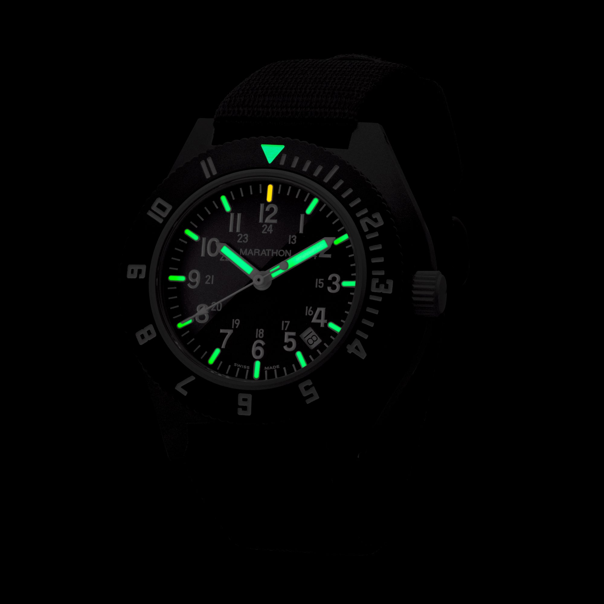 41mm MaraGlo Black Navigator w/ Date (NAV-DM) image