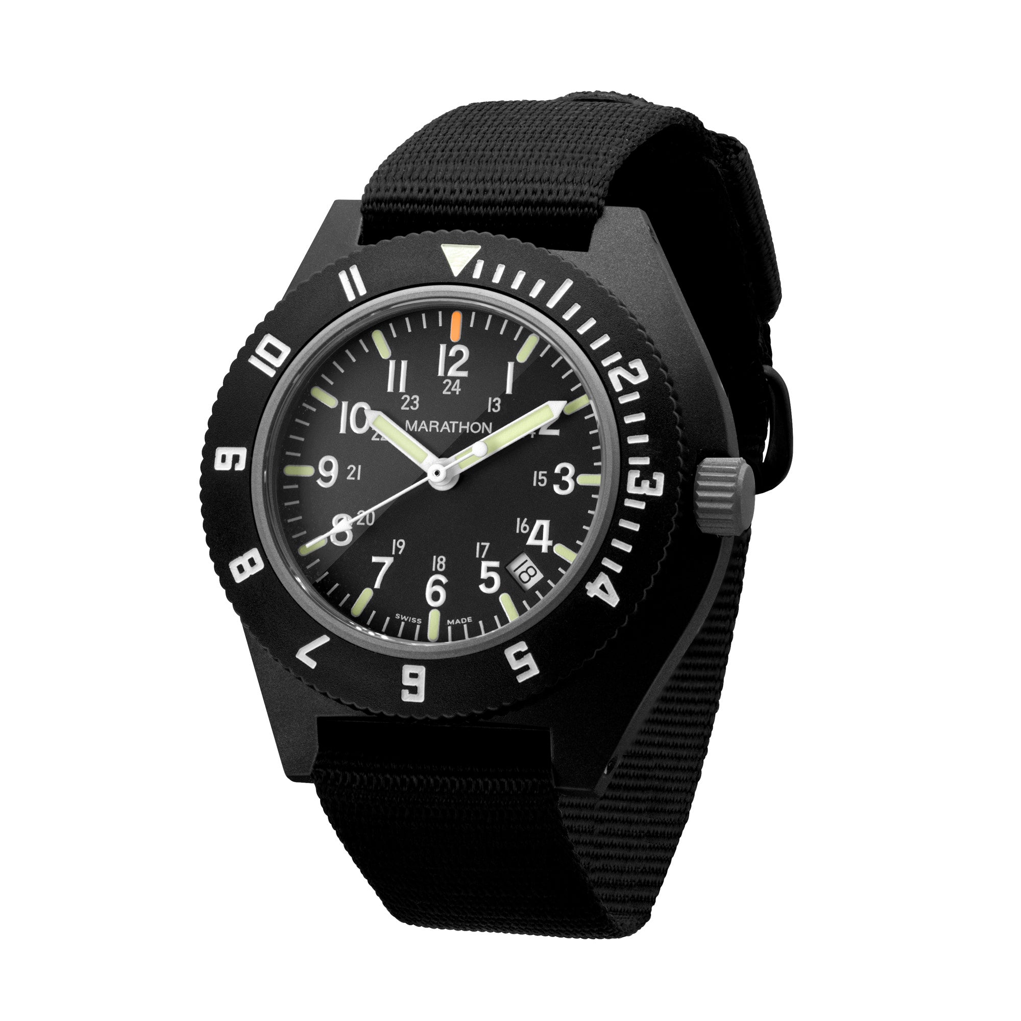 41mm MaraGlo Black Navigator w/ Date (NAV-DM) image