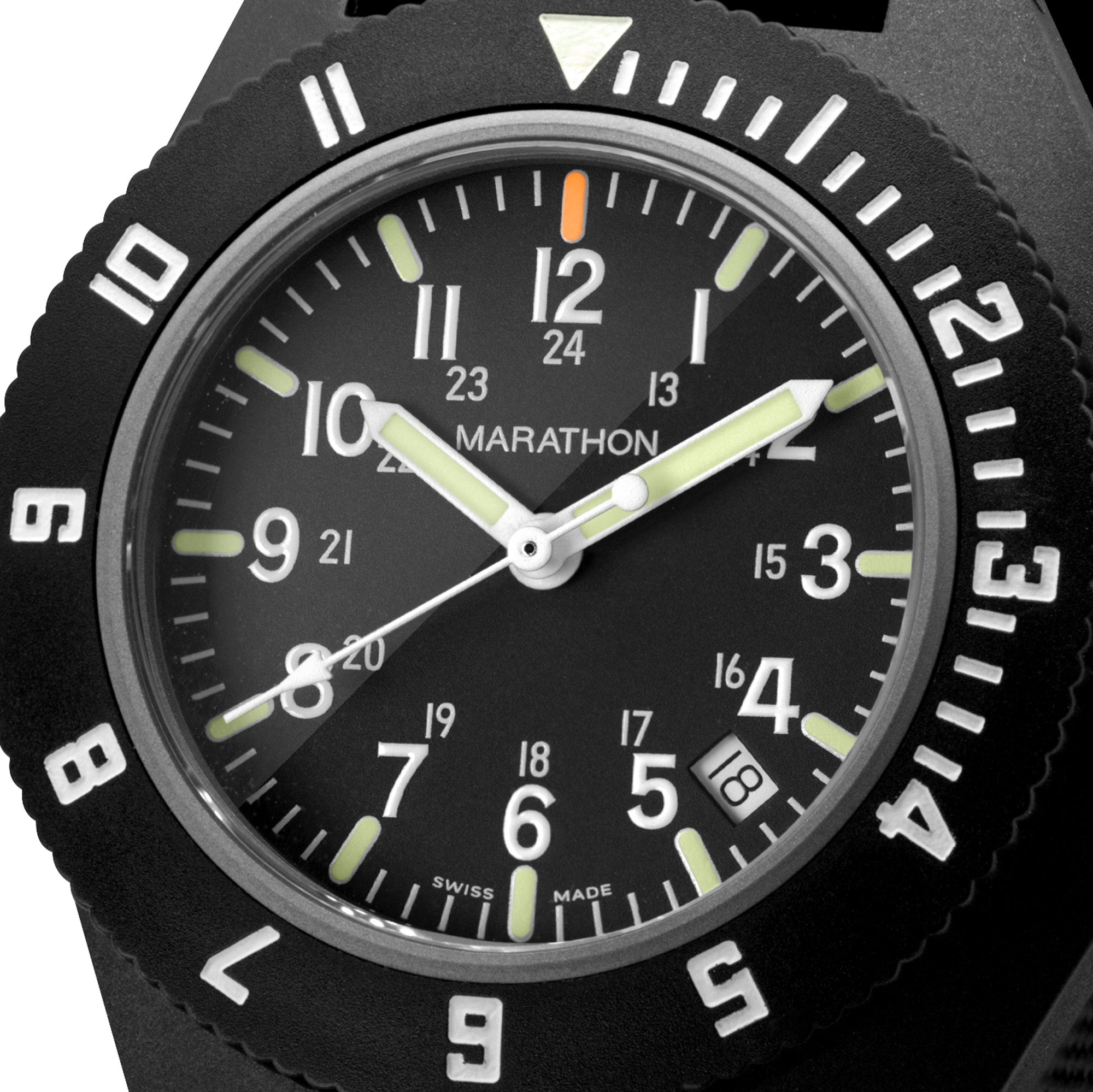 41mm MaraGlo Black Navigator w/ Date (NAV-DM) image