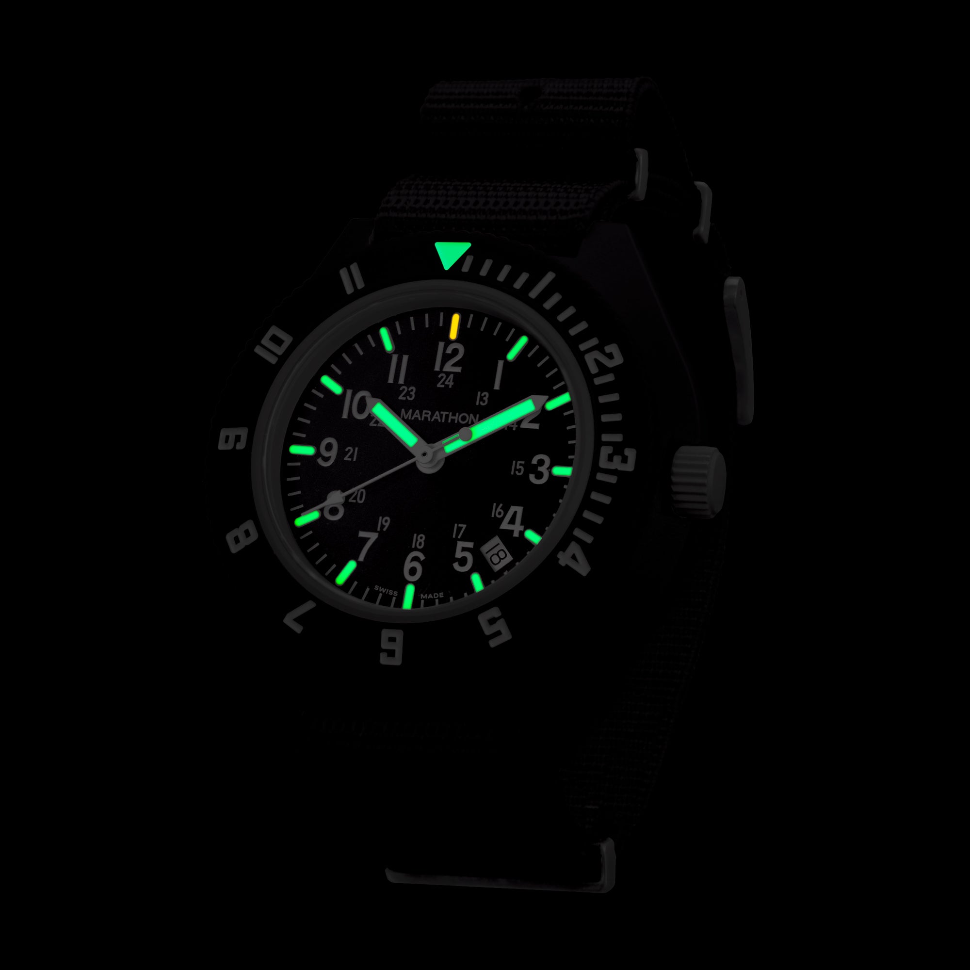 41mm MaraGlo Black Navigator w/ Date (NAV-DM) image