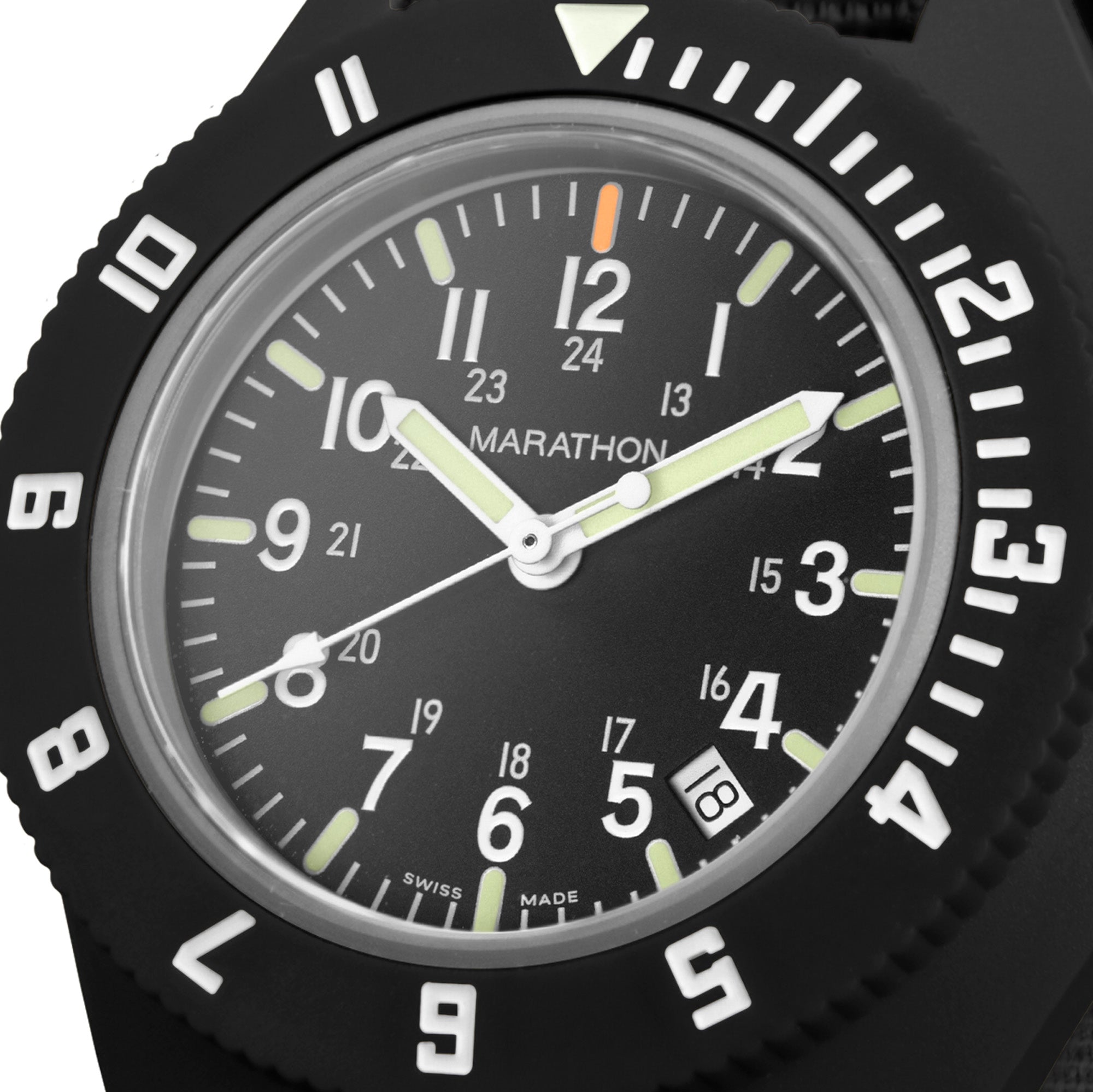41mm MaraGlo Black Navigator w/ Date (NAV-DM) image